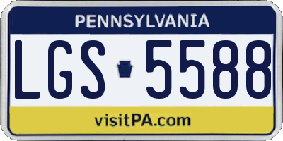 PA license plate LGS5588