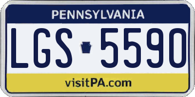 PA license plate LGS5590