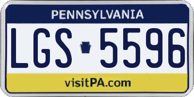 PA license plate LGS5596