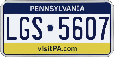 PA license plate LGS5607