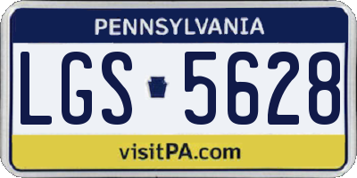 PA license plate LGS5628