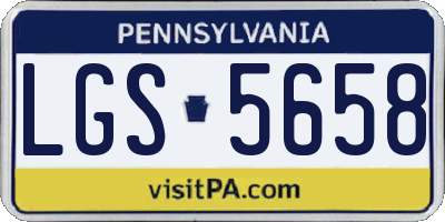 PA license plate LGS5658