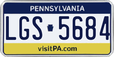PA license plate LGS5684