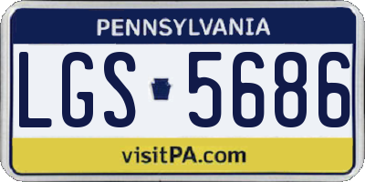 PA license plate LGS5686