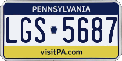 PA license plate LGS5687