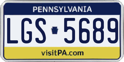 PA license plate LGS5689
