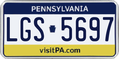 PA license plate LGS5697