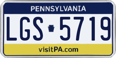 PA license plate LGS5719
