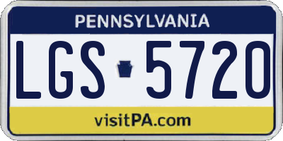 PA license plate LGS5720