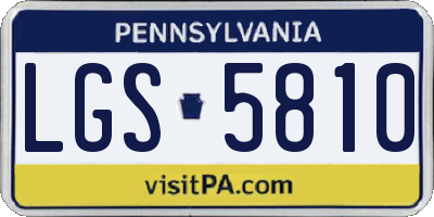 PA license plate LGS5810