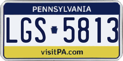 PA license plate LGS5813