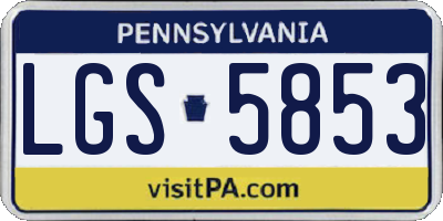 PA license plate LGS5853