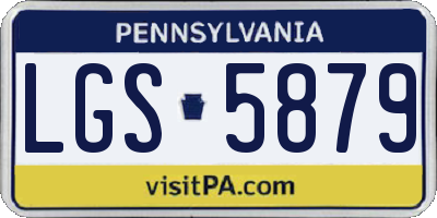 PA license plate LGS5879