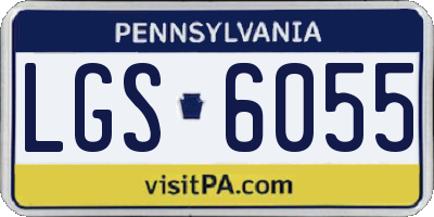 PA license plate LGS6055