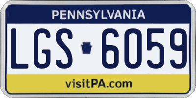 PA license plate LGS6059