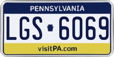 PA license plate LGS6069