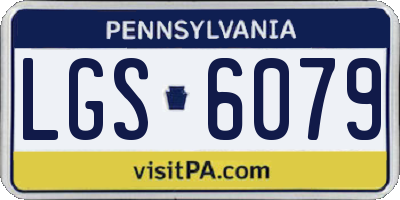 PA license plate LGS6079