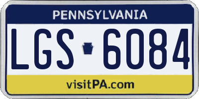 PA license plate LGS6084