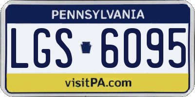 PA license plate LGS6095
