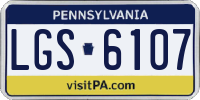 PA license plate LGS6107