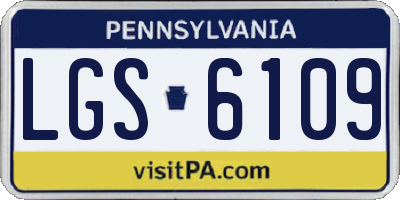 PA license plate LGS6109