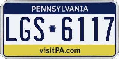 PA license plate LGS6117