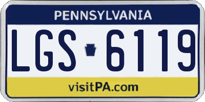 PA license plate LGS6119