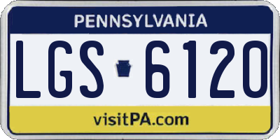 PA license plate LGS6120