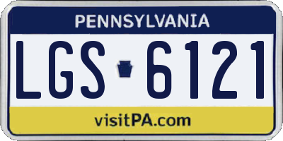 PA license plate LGS6121