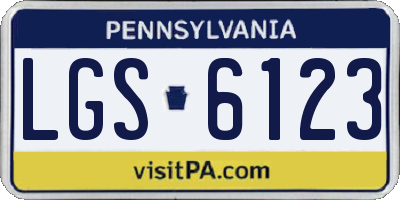 PA license plate LGS6123