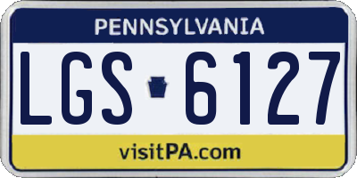PA license plate LGS6127