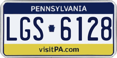 PA license plate LGS6128