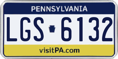 PA license plate LGS6132