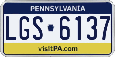 PA license plate LGS6137