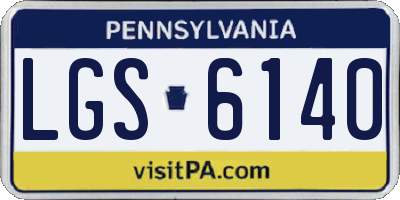 PA license plate LGS6140