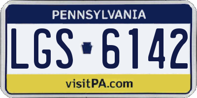 PA license plate LGS6142