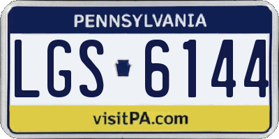 PA license plate LGS6144