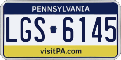 PA license plate LGS6145