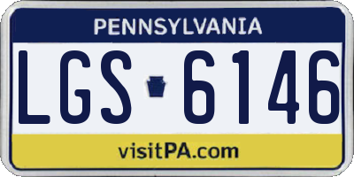 PA license plate LGS6146