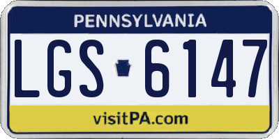 PA license plate LGS6147