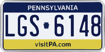 PA license plate LGS6148