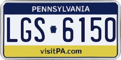 PA license plate LGS6150