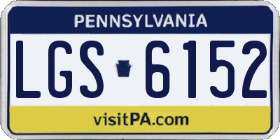 PA license plate LGS6152