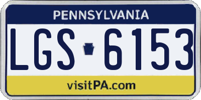 PA license plate LGS6153