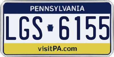 PA license plate LGS6155
