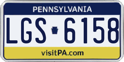 PA license plate LGS6158