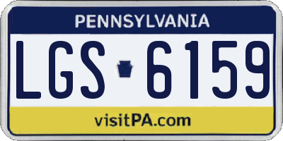 PA license plate LGS6159