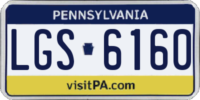 PA license plate LGS6160