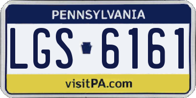 PA license plate LGS6161