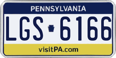 PA license plate LGS6166